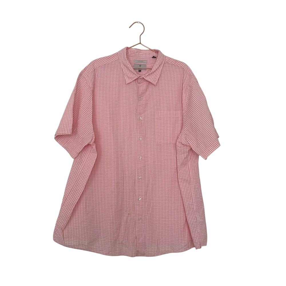 Oak Hill seer sucker Classic Pink Gingham Men's Shirt